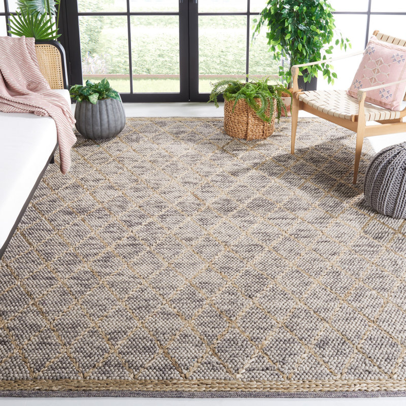 Foundry Select Natura Handmade Wool Light Gray/Natural Rug & Reviews